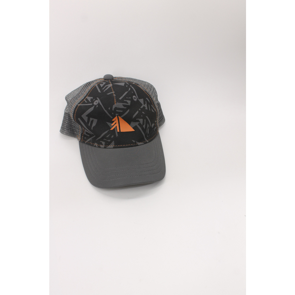 L.L. Bean kids gray black Mountain tree pattern trucker snapback
